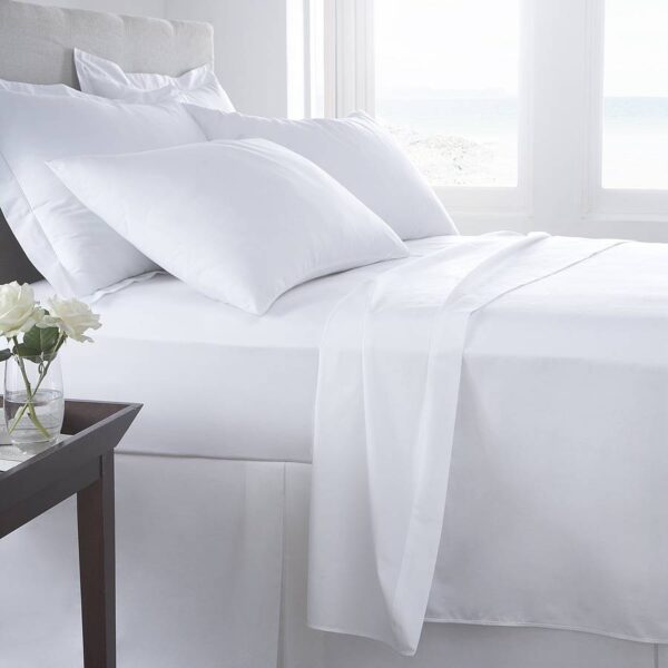 COTTON WHITE BED SHEET FOR HOTELS