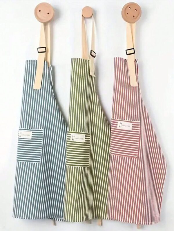Linen Apron – Colorful Striped Pattern