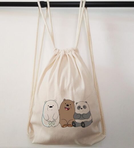 COTTON CANVAS DRAWSTRING BAGS BACK PACK (140 GSM)