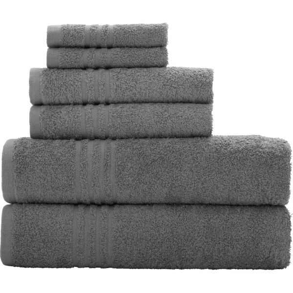 Cotton Grey Bath Towel 450–600 GSM – Soft & Absorbent Large Towels for Adults, Bathroom, Beach, Hotel & Spa Use (Set of Towels)