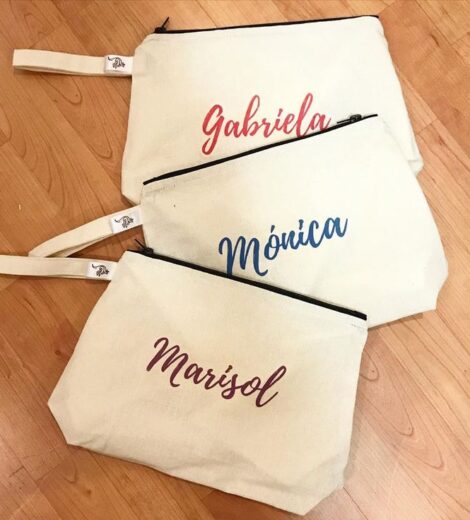 COTTON CANVAS MAKEUP POUCH