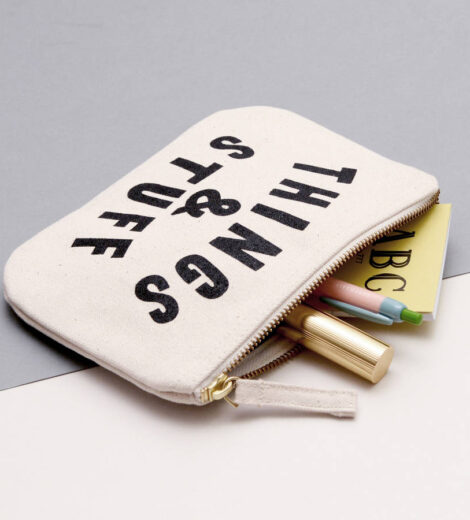 COTTON CANVAS MAKEUP POUCH 340 GSM