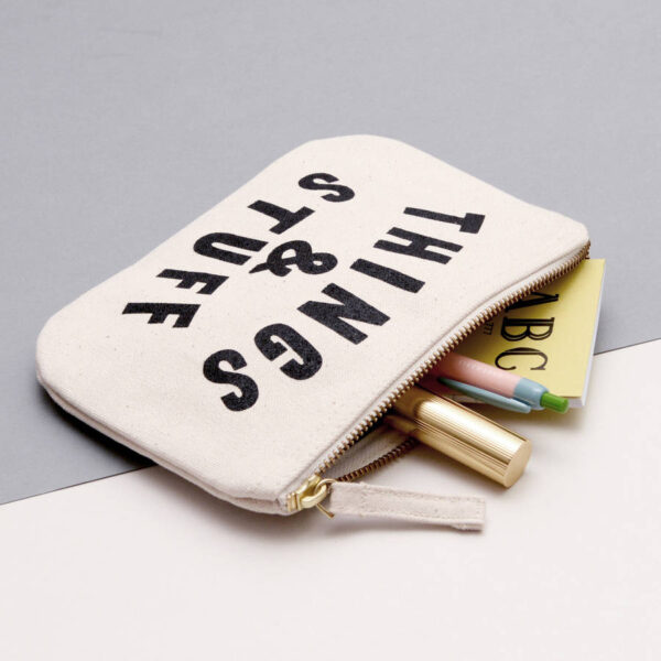 COTTON CANVAS MAKEUP POUCH 340 GSM