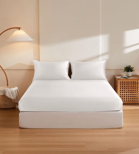 White Fitted Sheets for Hotel and Hospital