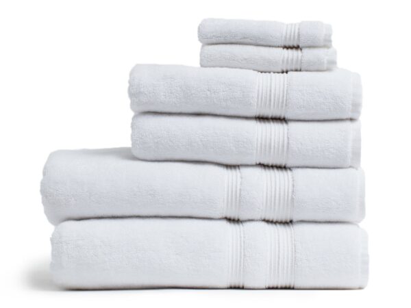 Cotton White Bath Towel 450–600 GSM – Soft & Absorbent Large Towels for Adults, Bathroom, Beach, Hotel & Spa Use (Set of Towels)