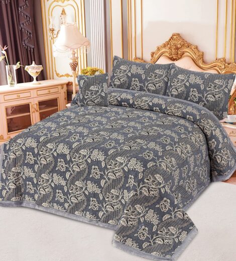 JACQUARD LUXURY GREY BEDSHEET SET